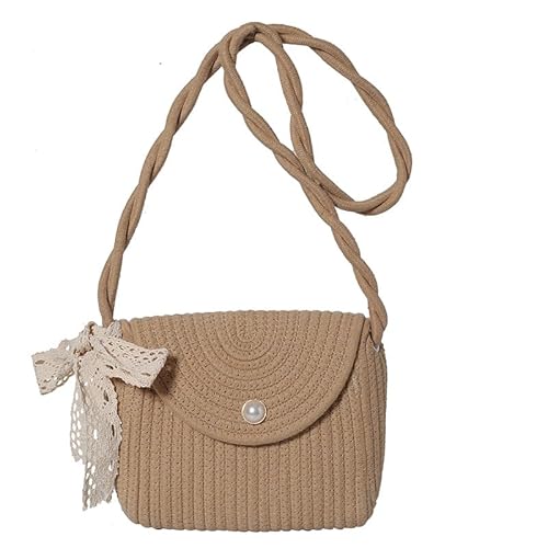 JinweiS Damen Strohtasche mit großer Kapazität, Schultertasche für Sommer, Strandurlaub, schickes Webdesign, 23 x 7 x 20 cm, Khaki JinweiS Damen Strohtasche mit großer Kapazität, Schultertasche für Sommer, Strandurlaub, schickes Webdesign, 23 x 7 x 20 cm, Khaki von JinweiS