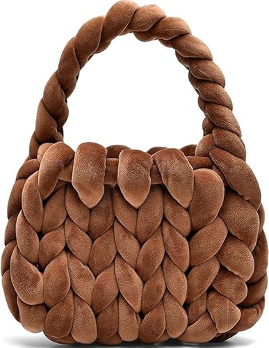 JinweiS Damen Strohtasche mit großer Kapazität, Schultertasche für Sommer, Strandurlaub, schickes Webdesign, 28 x 10 x 20 cm, Braun JinweiS Damen Strohtasche mit großer Kapazität, Schultertasche für Sommer, Strandurlaub, schickes Webdesign, 28 x 10 x 20 cm, Braun von JinweiS