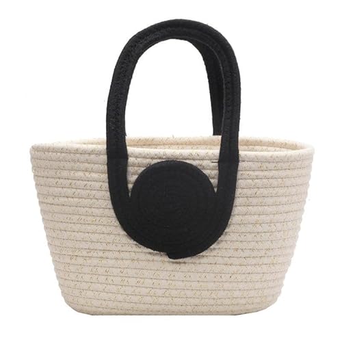 JinweiS Damen Strohtasche mit großer Kapazität, Schultertasche für Sommer, Strandurlaub, schickes Webdesign, 32 x 10 x 19 cm, Schwarz / Weiß JinweiS Damen Strohtasche mit großer Kapazität, Schultertasche für Sommer, Strandurlaub, schickes Webdesign, 32 x 10 x 19 cm, Schwarz / Weiß von JinweiS