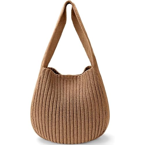 JinweiS Damen Strohtasche mit großer Kapazität, Schultertasche für Sommer, Strandurlaub, schickes Webdesign, 33 x 5 x 32 cm, Braun JinweiS Damen Strohtasche mit großer Kapazität, Schultertasche für Sommer, Strandurlaub, schickes Webdesign, 33 x 5 x 32 cm, Braun von JinweiS