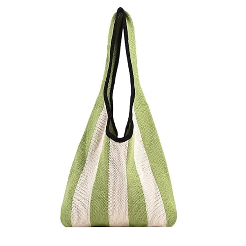 JinweiS Damen Strohtasche mit großer Kapazität, Schultertasche für Sommer, Strandurlaub, schickes Webdesign, 37 x 1 x 29 cm, Grün JinweiS Damen Strohtasche mit großer Kapazität, Schultertasche für Sommer, Strandurlaub, schickes Webdesign, 37 x 1 x 29 cm, Grün von JinweiS
