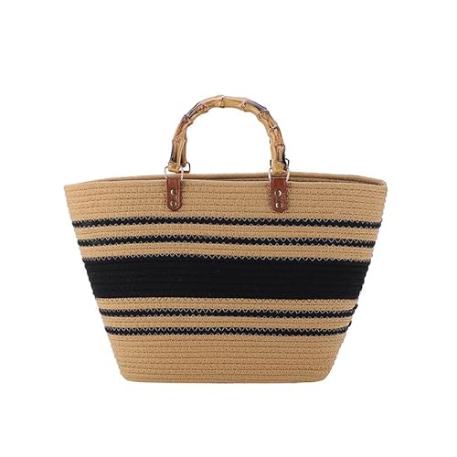 JinweiS Damen Strohtasche mit großer Kapazität, Schultertasche für Sommer, Strandurlaub, schickes Webdesign, 44 x 9 x 28 cm, B JinweiS Damen Strohtasche mit großer Kapazität, Schultertasche für Sommer, Strandurlaub, schickes Webdesign, 44 x 9 x 28 cm, B von JinweiS