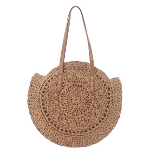 JinweiS Damen Strohtasche mit großer Kapazität, Schultertasche für Sommer, Strandurlaub, schickes Webdesign, 45 x 2 x 40 cm, A JinweiS Damen Strohtasche mit großer Kapazität, Schultertasche für Sommer, Strandurlaub, schickes Webdesign, 45 x 2 x 40 cm, A von JinweiS