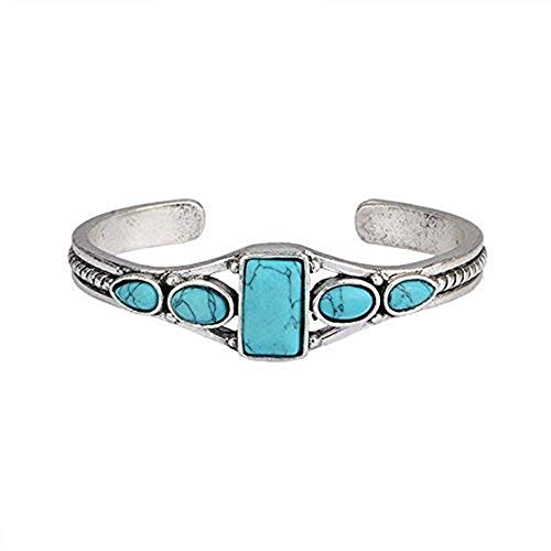 JinweiS Jewelry Damen-Armband, Vintage-Stil, verstellbar, Türkis JinweiS Jewelry Damen-Armband, Vintage-Stil, verstellbar, Türkis von JinweiS