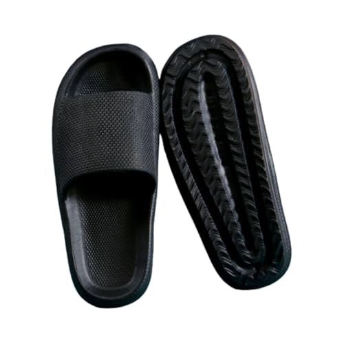 JinweiS Kissen-Hausschuhe für Damen und Herren, rutschfest, schnell trocknend, Bad-Sandalen, ultra gepolstert, dicke Sohle (Größe 40–41, Grün) 02 von JinweiS