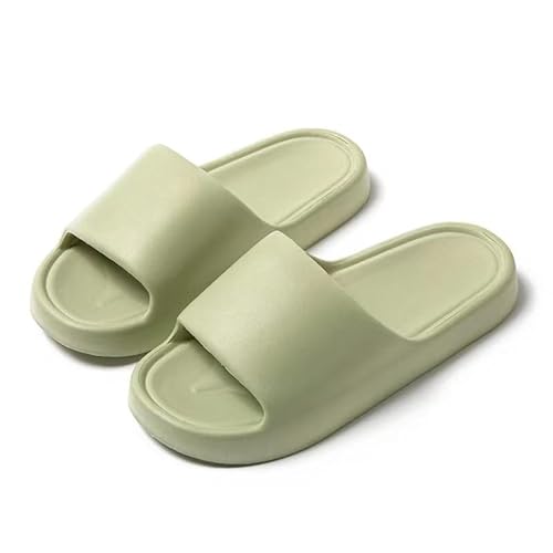 JinweiS Kissen-Hausschuhe für Damen und Herren, rutschfest, schnell trocknend, Bad-Sandalen, ultra gepolstert, dicke Sohle (Größe 40–41, Grün) 05 von JinweiS