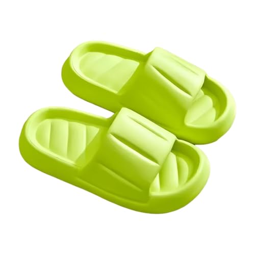 JinweiS Kissen-Hausschuhe für Damen und Herren, rutschfest, schnell trocknend, Bad-Sandalen, ultra gepolstert, dicke Sohle (Größe: 36–37, Grün) 06 von JinweiS
