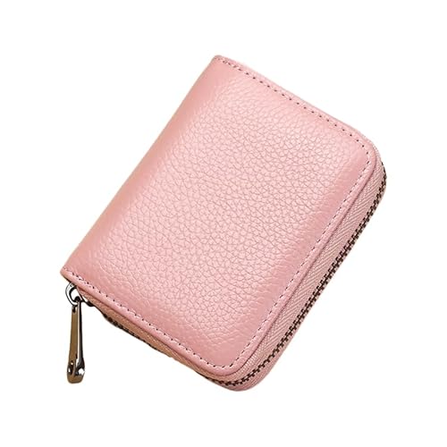 JinweiS RFID Blocking Leather Wallet - 14 Card Slots Accordion Style Zipper Card Case Women Credit Card Holder Large Capacity (Pink von JinweiS