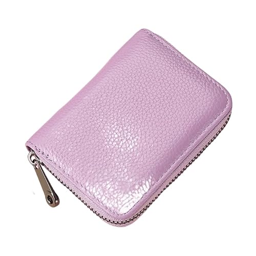 JinweiS RFID Blocking Leather Wallet - 14 Card Slots Accordion Style Zipper Card Case Women Credit Card Holder Large Capacity (Purple von JinweiS