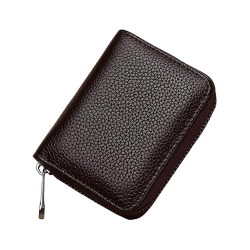 JinweiS RFID Blocking Leather Wallet - 20 Card Slots Accordion Style Zipper Card Case Women Credit Card Holder Large Capacity (Coffee) von JinweiS