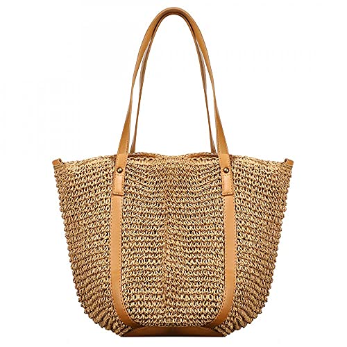 JinweiS Runde Strohtasche, handgewebt, natürlich, Sommer, Strand, Umhängetasche, Rattan, Crossbody-Tasche für Damen JinweiS Runde Strohtasche, handgewebt, natürlich, Sommer, Strand, Umhängetasche, Rattan, Crossbody-Tasche für Damen von JinweiS