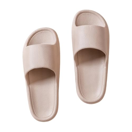 JinweiS Rutschfeste, schnell trocknende Duschpantoffeln für Damen und Herren, ultraweich, gepolstert, dicke Sohle, EVA-Hausschuhe, für den Innenbereich, Größe 44-45, Khaki, Menge: 1 Paar JinweiS Rutschfeste, schnell trocknende Duschpantoffeln für Damen und Herren, ultraweich, gepolstert, dicke Sohle, EVA-Hausschuhe, für den Innenbereich, Größe 44-45, Khaki, Menge: 1 Paar von JinweiS