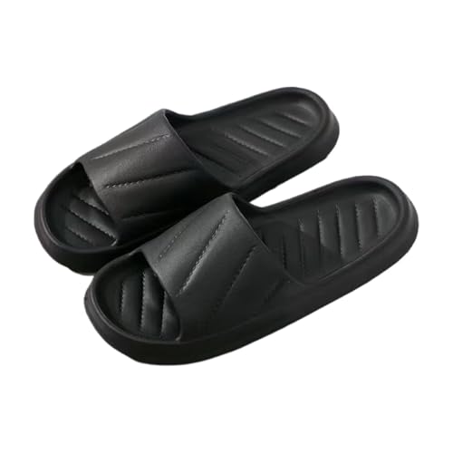 JinweiS Rutschfeste, schnell trocknende Duschpantoffeln und Badesandalen für Herren und Damen, ultraweiches Kissen, dicke Sohle, EVA-Schuhe, für den Innenbereich, Paar Hausschuhe (Größe 36–37, Schwarz JinweiS Rutschfeste, schnell trocknende Duschpantoffeln und Badesandalen für Herren und Damen, ultraweiches Kissen, dicke Sohle, EVA-Schuhe, für den Innenbereich, Paar Hausschuhe (Größe 36–37, Schwarz von JinweiS