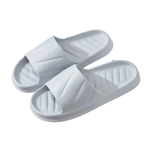 JinweiS Rutschfeste, schnell trocknende Duschpantoffeln und Badesandalen für Herren und Damen, ultraweiches Kissen, dicke Sohle, EVA-Schuhe, für den Innenbereich, Paar Hausschuhe (Größe 42–43, Grau) JinweiS Rutschfeste, schnell trocknende Duschpantoffeln und Badesandalen für Herren und Damen, ultraweiches Kissen, dicke Sohle, EVA-Schuhe, für den Innenbereich, Paar Hausschuhe (Größe 42–43, Grau) von JinweiS