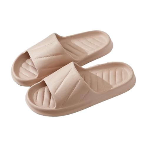 JinweiS Rutschfeste, schnell trocknende Duschpantoffeln und Badesandalen für Herren und Damen, ultraweiches Kissen, dicke Sohle, EVA-Schuhe, für den Innenbereich, Paar Hausschuhe (Größe 44–45, Khaki) JinweiS Rutschfeste, schnell trocknende Duschpantoffeln und Badesandalen für Herren und Damen, ultraweiches Kissen, dicke Sohle, EVA-Schuhe, für den Innenbereich, Paar Hausschuhe (Größe 44–45, Khaki) von JinweiS