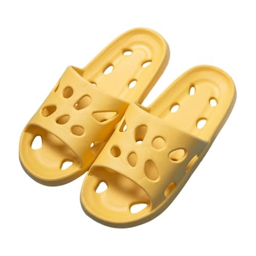 JinweiS Schnell trocknende rutschfeste Duschhausschuhe für Damen und Herren, dicke Sohle, ultraweiches Kissen, EVA-Drainage-Clogs, Badelatschen (Größe 36) von JinweiS