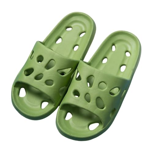 JinweiS Schnell trocknende rutschfeste Duschhausschuhe für Damen und Herren, dicke Sohle, ultraweiches Kissen, EVA-Drainage-Clogs, Badelatschen (Größe 38) von JinweiS