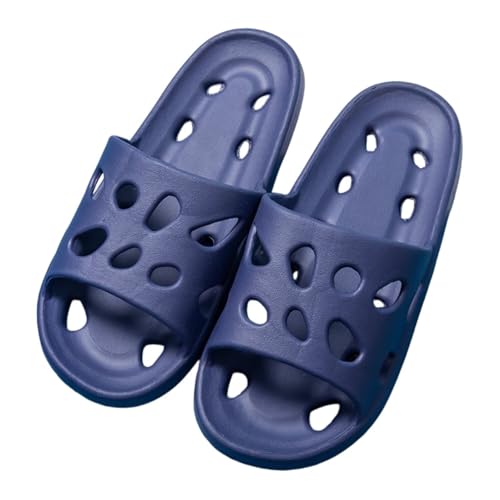 JinweiS Schnell trocknende rutschfeste Duschhausschuhe für Damen und Herren, dicke Sohle, ultraweiches Kissen, EVA-Drainage-Clogs, Badelatschen (Größe 44) von JinweiS
