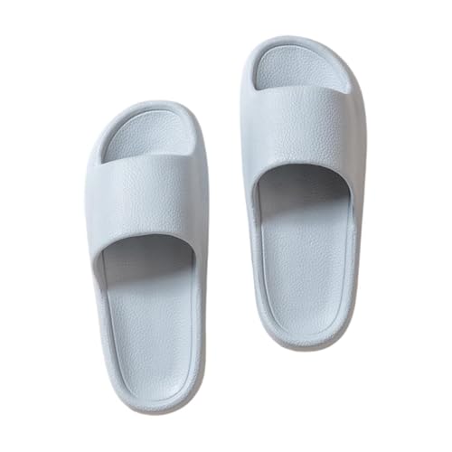 JinweiS Schnell trocknende rutschfeste Duschhausschuhe für Männer und Frauen, dicke Sohle, EVA-Hausschuhe mit ultraweichem Kissen, Heimgebrauch im Innenbereich, [Größe: 42-43, Grau], Menge von JinweiS