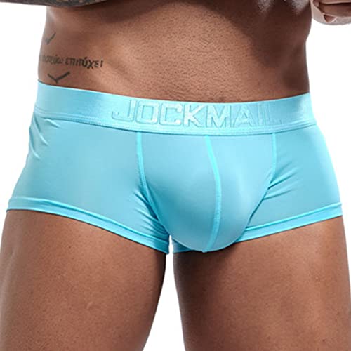 Jinwruny Herren Eisseide Bequeme Weiche Unterwäsche Sexy Boxershorts Unterhosen Atmungsaktiv Retroshorts Unterhose Männer Dünne Unterwäsche Boxer Shorts von Jinwruny