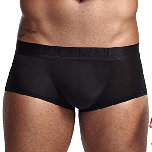 Jinwruny Herren Eisseide Bequeme Weiche Unterwäsche Sexy Boxershorts Unterhosen Atmungsaktiv Retroshorts Unterhose Männer Dünne Unterwäsche Boxer Shorts von Jinwruny