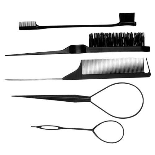Hair Braids Kit, Hair Loop Styling Tools | Hair Loop Styling Tools Hair Loop Tool Set - Tragbare Haar Tail Werkzeug Set für Frauen, 5 Stücke Haar Flechtwerkzeuge Geeignet für Kinder Haar Elastische von Jinyilwn
