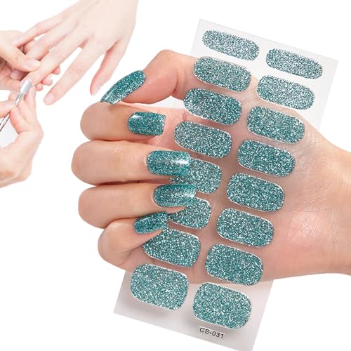 Maniküre Aufkleber, Nagellackstreifen, Halb gehärteter Gel Nagellack Streifen mit Vista Print, Aufkleber für Zehennagellack, einschließlich Nagelfeile, für von Jinyilwn