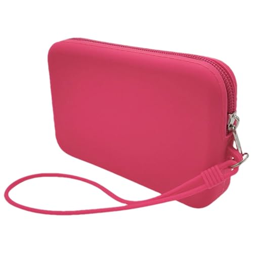 Münzgeldbörse und Münzgeldbörse – Mehrzweck-Münzgeldbörse mit Reißverschluss für Herren, Mehrzweck-Münztasche mit Reißverschluss für Zuhause, Reisen und Ausgehen, Silikon-Münztasche, Rot, 説明を参照してください von Jinyilwn