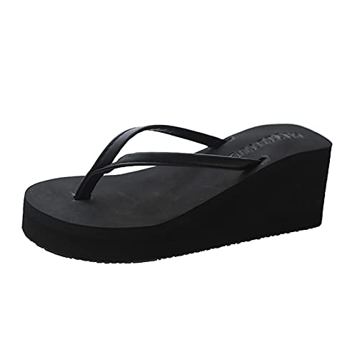 Fashion Bling Casual Wedges Toe Damenschuhe Hausschuhe Runde Slip-on Atmungsaktive Damen Wedges Modische Damensandalen, Schwarz , 38.5 EU Fashion Bling Casual Wedges Toe Damenschuhe Hausschuhe Runde Slip-on Atmungsaktive Damen Wedges Modische Damensandalen, Schwarz , 38.5 EU von Jipersuo