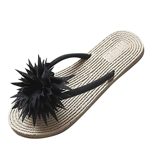 Flower Flip Spring Flops Damen Mode Strand Sandalen Sommer Flach Schuhe Damen Slipper Sommer Flip Flops, Schwarz , 37.5 EU Flower Flip Spring Flops Damen Mode Strand Sandalen Sommer Flach Schuhe Damen Slipper Sommer Flip Flops, Schwarz , 37.5 EU von Jipersuo