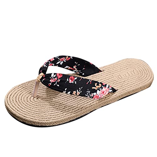 Jipersuo Flops Strand Sommer Hausschuhe Sandalen Flach Casual Flip Frühling Damen Mode und Frauen Slipper Bequeme Nachttischpantoffeln, Schwarz , 37.5 EU Jipersuo Flops Strand Sommer Hausschuhe Sandalen Flach Casual Flip Frühling Damen Mode und Frauen Slipper Bequeme Nachttischpantoffeln, Schwarz , 37.5 EU von Jipersuo