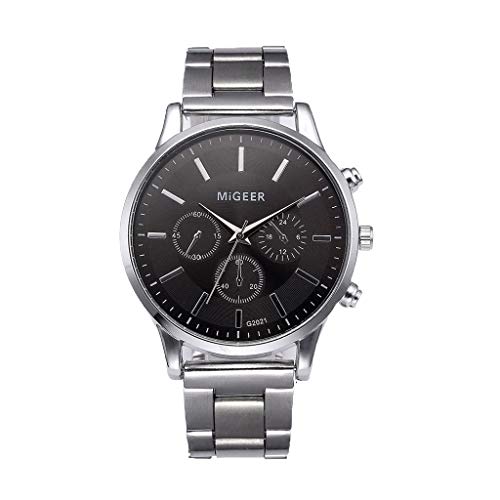 Jipersuo Modeuhr Handgelenk Herren Quarz Quarz Angleiche Herrenuhr ​​Herrenuhren​​ (Silver, One Size) von Jipersuo