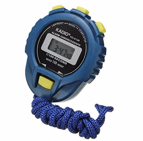 Jipersuo Sport-Kilometerzähler-Timer-Alarm-Stoppuhr-Zähleruhr Digital-Chronograph LCD-Sportuhr Laufuhren (Blue, One Size) von Jipersuo