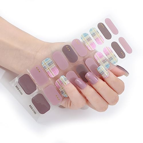 20 Stück Halbgehärtete Gelstreifen Selbstklebend Vollständig Wickelnde Gel Nagelkunstaufkleber Wasserdichte Gel Nagelfolien Aufkleber Halbgehärtete Gel Nagelaufkleber Vollständige Nagelfolien UV von Jiqoe