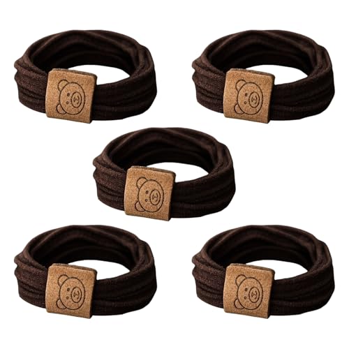 5 Stück Vielseitiger Einfacher Haargummi Elastisches Haarseil Bärenhaarringe Haargummi Haargummis Bärenzubehör von Jiqoe