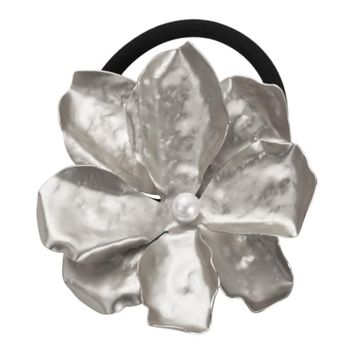 Haargummis mit Blumenmotiv für Damen, elastische Haarringe, ästhetischer Haargummi, Pferdeschwanz, Haarhalter von Jiqoe