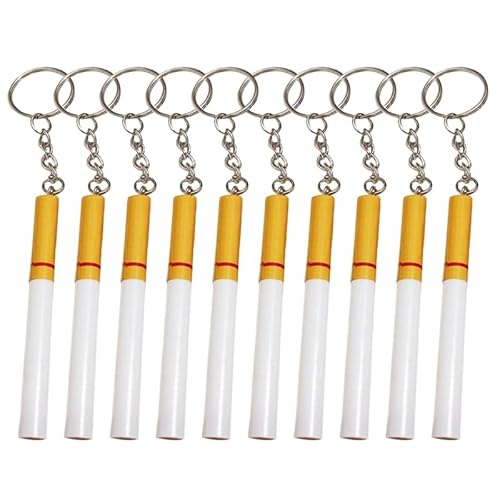 Jiqoe 10 Stück modische simulierte Zigaretten Charm Schlüsselanhänger Hängende Ornament Anhänger Auto Schlüsselanhänger Rucksack Dekoration Tasche Charm, a von Jiqoe
