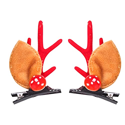 Jiqoe 2Pcs Weihnachten Haar Clip Kinder Haarnadel Frohe Weihnachten Haarspangen für Kinder Mädchen Xmas Party Decor von Jiqoe