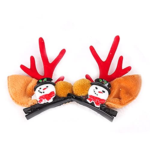 Jiqoe 2Pcs Weihnachten Haar Clip Kinder Haarnadel Frohe Weihnachten Haarspangen für Kinder Mädchen Xmas Party Decor von Jiqoe