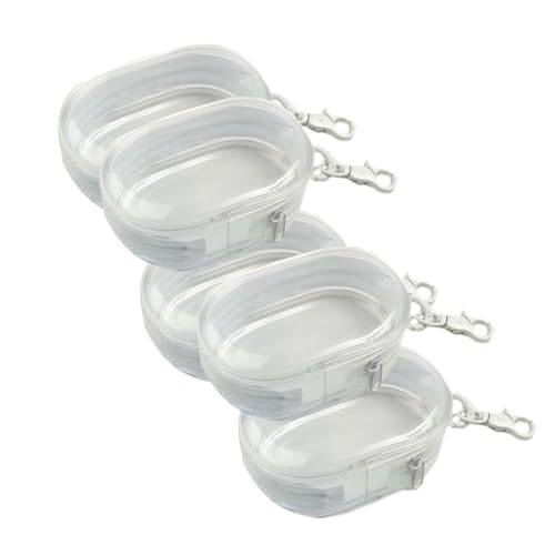 Jiqoe 5 Stück Multifunktionale Aufbewahrungstasche Kopfhörertasche Geldbörse Make Up Tasche Kleine Kinderwagentasche Schmuck Transparente Geldbörse von Jiqoe