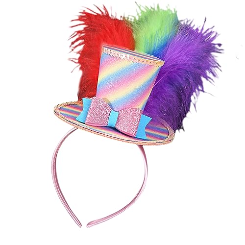 Jiqoe Buntes Stirnband Für Erwachsene Kinder Mit Federn Fun Nivals Party Headhoop Halloween Kostümzubehör von Jiqoe