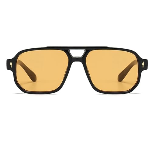 Jiqoe Doppel-Sonnenbrille für Erwachsene, Teenager, Karneval, Nachtclub, Fotografie, Brille, Teenager, Mädchen, Camping, Sonnenbrille, quadratische Sonnenbrille für Damen, quadratische Sonnenbrille von Jiqoe