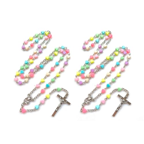 Jiqoe Elegante Herz-Perlen-Halskette mit Kreuz-Anhänger, vielseitig, religiöse Mode Jiqoe Elegante Herz-Perlen-Halskette mit Kreuz-Anhänger, vielseitig, religiöse Mode von Jiqoe