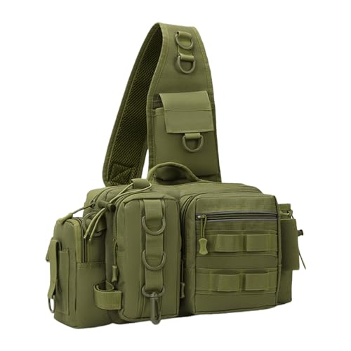 Jiqoe Fliegenfischer Rucksack Angelgerät Rucksack Spritzwassergeschützt Aufbewahrungstasche Für Herren Schultertasche von Jiqoe