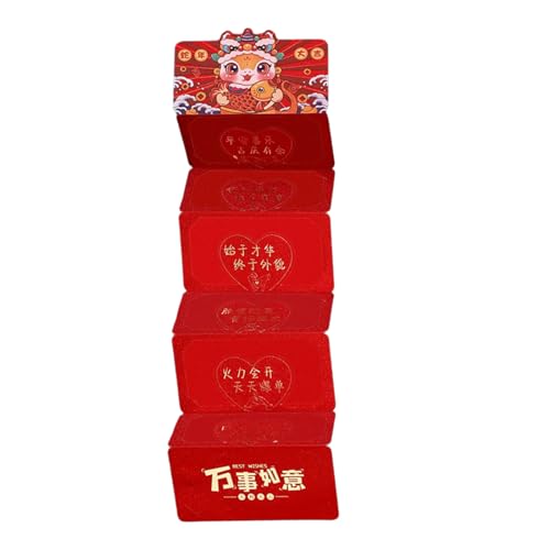 Jiqoe Frühlingsfest Hongbao 2025 Schlangenjahr Rötung Umschlag Mit Faltbarem 6 Kartenfächern Papiergeldpaket Für Kinder von Jiqoe