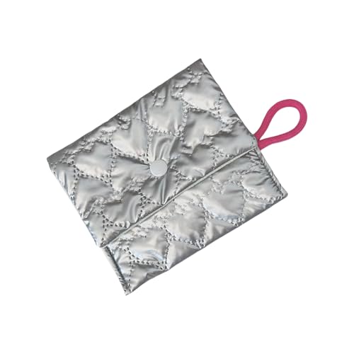 Jiqoe Gesteppte Silberne Aufbewahrungstaschen Modische Und Praktische Taschen Aus PU Für Den Täglichen Gebrauch Tragbare Designs Für Frauen von Jiqoe