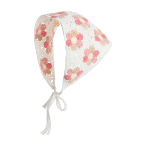 Jiqoe Gestricktes Blumen Kopftuch Für Den Weiblichen Frühling Ausgehöhltes Haarband Dekoratives Kopftuch Musik Festival Haartuch Foto Stirnband von Jiqoe