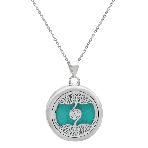 Jiqoe Halskette mit Diffusor-Halskette "Trees Of Life", Edelstahl, Medaillon, Anhänger, Halsketten-Accessoire für Mode-Enthusiasten Jiqoe Halskette mit Diffusor-Halskette "Trees Of Life", Edelstahl, Medaillon, Anhänger, Halsketten-Accessoire für Mode-Enthusiasten von Jiqoe