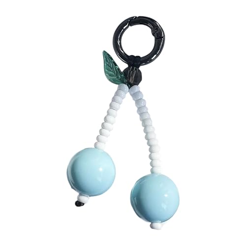 Jiqoe Handgefertigter Anhänger mit bunten Kirschen, geeignet für einen Hauch von Persönlichkeit zu Geldbörsen, Schlüsseln und Handys von Jiqoe