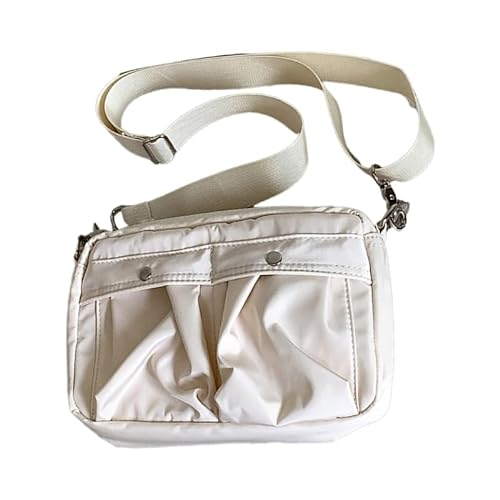 Jiqoe Modische Damen-Handtasche, Nylon, Crossbody-Tasche und Reißverschluss, lässige Schultertasche, beige von Jiqoe